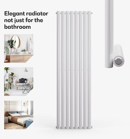 Blumfeldt Tallheo, 47 x 160, radiátor, rúrkový radiátor, 728 W, teplá voda, 1/2