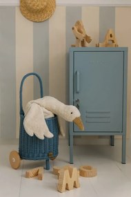 Prútený košík s rúčkou – detský modrý | Ručne vyrobený košík pre deti