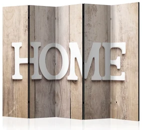 Artgeist Paraván - Room divider – Home on wooden boards