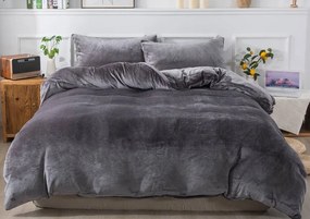 XPOSE® Mikroplyšové obliečky do postieľky JORGA Exclusive - tmavo sivé