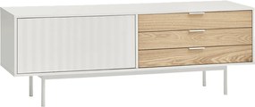 Teulat Sierra skrinka pod tv so zásuvkami - Biela - 140 cm