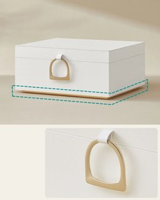 Šperkovnica Emily, 20,5x24x11 cm, biela