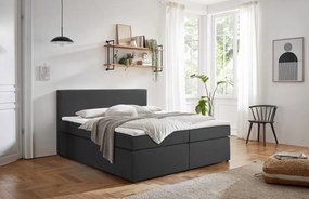 Posteľ boxspring Aston 160x200 cm, antracitovo šedá látka