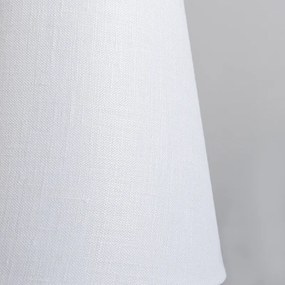 Biely ľanový tienidlo na klip 12 cm okrúhle