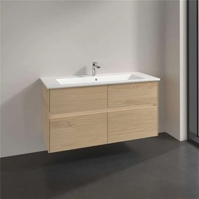 VILLEROY &amp; BOCH Collaro závesná skrinka pod umývadlo, 4 zásuvky, s LED osvetlením, 1161 x 480 x 610 mm, Nordic Oak, C146B0VJ