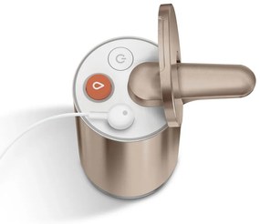 Automatický oceľový dávkovač mydla v zlatej farbe 266 ml - simplehuman