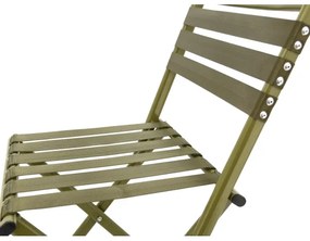 Skladacia kempingová stolička s operadlom zelená