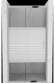 Mexen Apia posúvacie sprchové dvere 125 cm, pruhy, chrómová - 845-125-000-01-20
