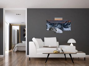 Obraz - Východ slnka v horách (90x60 cm)