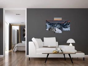 Obraz - Východ slnka v horách (90x60 cm)