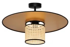 Duolla - Prisadený luster TOKYO RATTAN 1xE27/15W/230V pr. 50 cm zlatá/ratan
