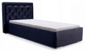Čalúnená jednolôžková posteľ DANIELLE | 90 x 200 cm Farba: Čierna Velva 19