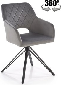 Jedálenská otočná stolička BELEN - šedá
