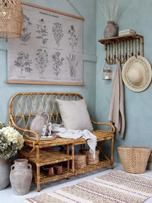 Béžový bavlnený koberec s ornamentami Rug stripes - 70*150 cm