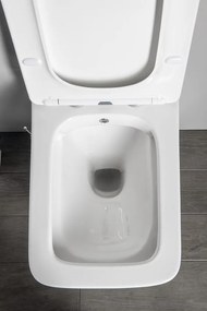 Sapho Sapho, PORTO CLEANWASH závesná WC misa Rimless, integrovaná batéria a bidetová spŕška 36x52cm, biela, PZ102RX