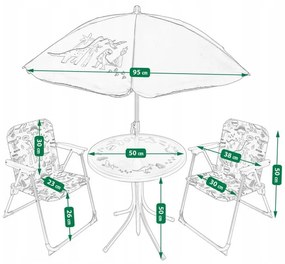 Detský záhradný set s dinosaurami