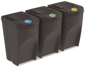Odpadkový kôš na triedený odpad (3 ks) IKWB35S3 35 l - antracit