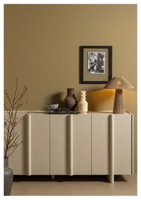 Krémovobiela nízka modulárna komoda z borovicového dreva 200x85 cm Basu – WOOOD