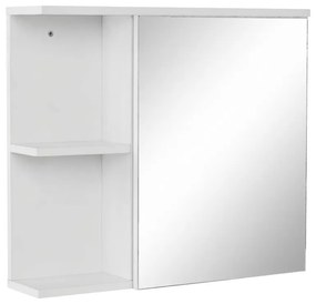 Biela závesná/so zrkadlom kúpeľňová skrinka 60x53 cm Mirza - Støraa
