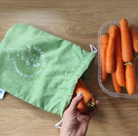 Wrap - up Funkční pytlík MRKVÁČEK, sáček na zeleninu (1kg), aby zůstala čerstvá - mix barev Farba: šedá