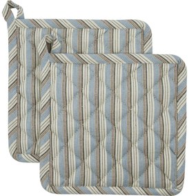 House Doctor Chňapka Chef Blue/Sand – set 2 ks