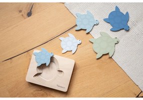 Drevené vkladacie puzzle Turtle – Kindsgut