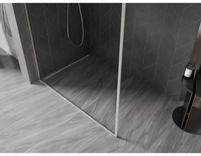 Mexen Kioto-F, sprchová zástena s rámom 180 x 202 cm, 8 mm číre sklo, oceľový profil, 800-180-104-97-00