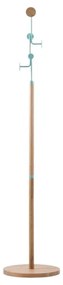 Stojací vešiak z masívneho dubového dreva s modrým detailom Gazzda Hook