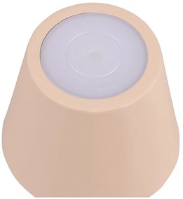 Krémovobiela LED stolová lampa s kovovým tienidlom (výška 21 cm) Diaz – Trio