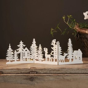 Biela svetelná dekorácia s vianočným motívom Fauna – Star Trading