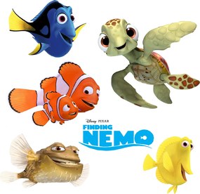 Hľadá sa Nemo - textilná nálepka na stenu