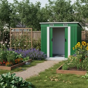 Záhradný domček na náradie L, 196x122x182cm,  zelená Gardebruk
