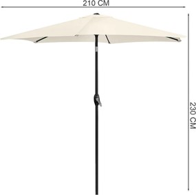 Záhradný slnečník PLUGO 210 cm béžový
