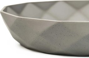 Okrasná miska CAVERO, sklolaminát, priemer 32 cm, sivá