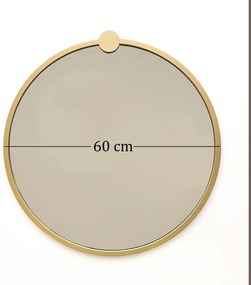 Kulaté nástěnné zrcadlo Lakar 60 cm zlaté