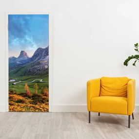Fototapeta na dvere - Dúha nad skaliskami (95x205cm)