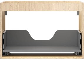 Mexen Box-A, závesná skrinka 70 cm, 1 zásuvka, dub, 91AX0-0700-470-1-81