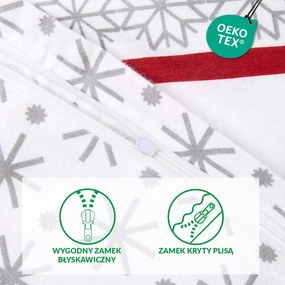 VIANOČNÉ FLANELOVÉ OBLIEČKY FLANELOVE 180X200 CM, 2KS 70X80 CM VZOROVANÉ