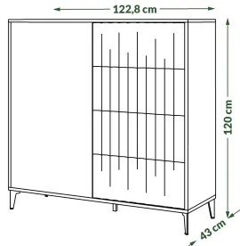 Komoda s zásuvkami RONJA taupe/čierna