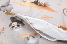 Detské bavlnené obliečky do postieľky 120x90 cm BABYMAM PREMIUM - Dobrodružstvo v džungli