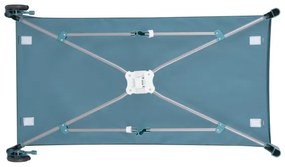 Lionelo - Cestovná postieľka FLOWER zeleno-tyrkysová