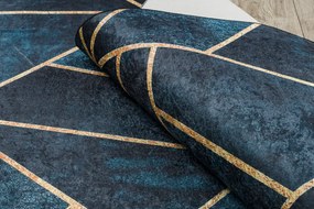 Dywany Łuszczów, Kusový koberec ANDRE Mosaic 1173, 120x170, modrá, chodba / predsieň