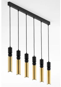 Jupiter 2008 - Luster na lanku ALAS 6xGU10/10W/230V zlatá/čierna