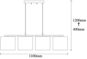 Stropní svítidlo VALIZ hnědé