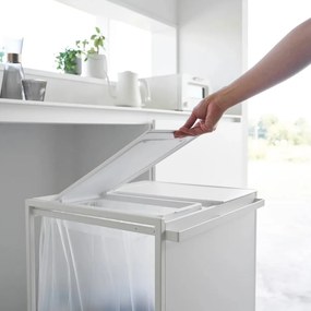 Biely kovový odpadkový kôš na triedený odpad Tower – YAMAZAKI