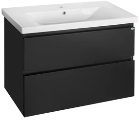 Aqualine Aqualine, ALTAIR umývadlová skrinka 86,5x60x45cm, čierna matná, AI690