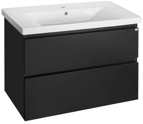 Aqualine Aqualine, ALTAIR umývadlová skrinka 86,5x60x45cm, čierna matná, AI690