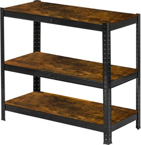 Kovový úložný regál 180 x 90 x 40 cm Humberg HR-852 čierny