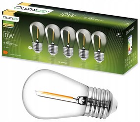 5-PAK LED žiarovka E27 ST14 1W = 10W 2700K Warm 100lm vlákno pre Girland LUMILED