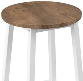 Barová stolička FLINT starý dub / biele nohy